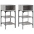 Mesitas noche 2 uds madera ingeniería gris Sonoma 35x34,5x70