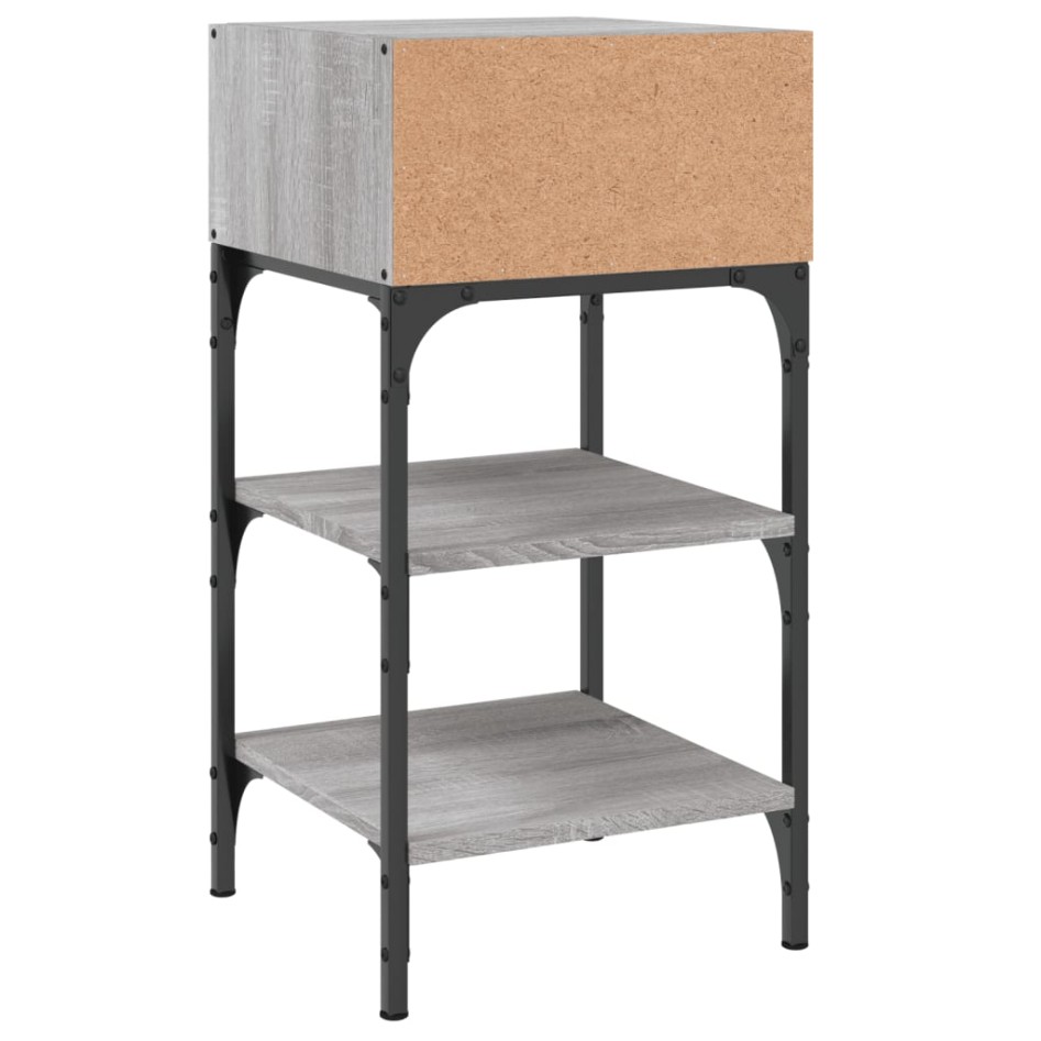 Mesitas noche 2 uds madera ingeniería gris Sonoma 35x34,5x70