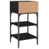 Mesitas de noche 2 uds madera de ingeniería negro 35x34,5x70