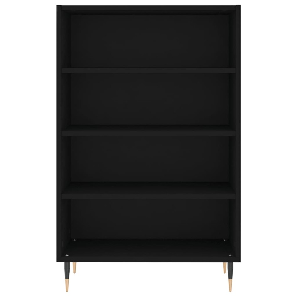 Aparador alto madera de ingeniería negro 57x35x90