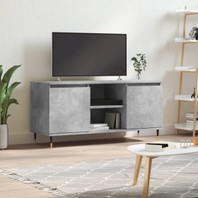 Mueble de TV madera de ingeniería gris hormigón 104x35x50