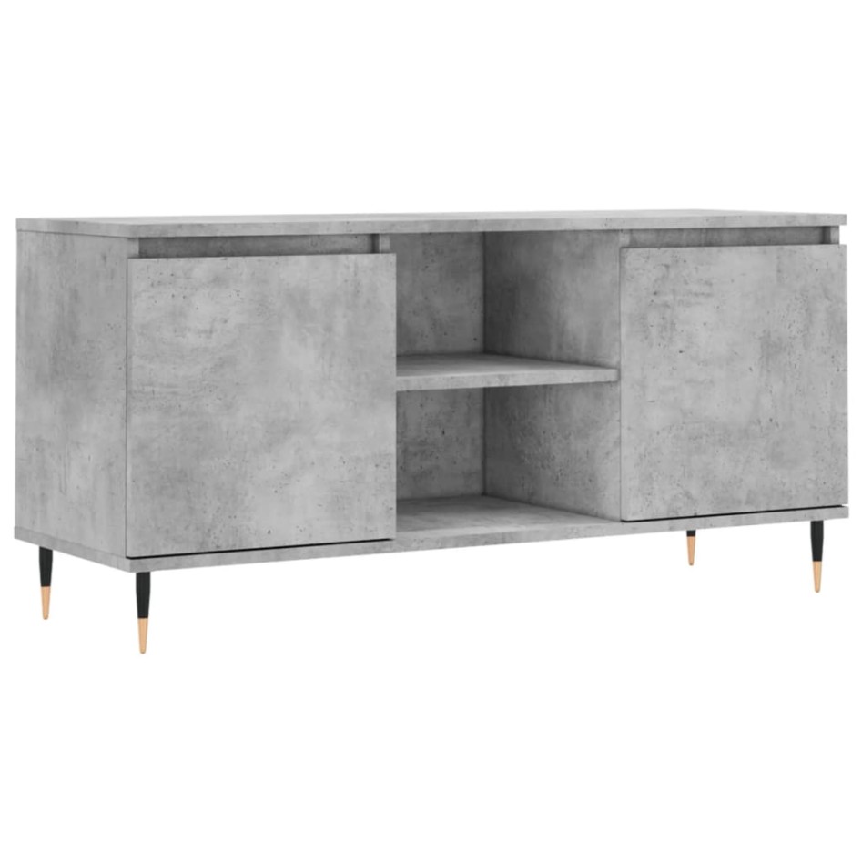Mueble de TV madera de ingeniería gris hormigón 104x35x50