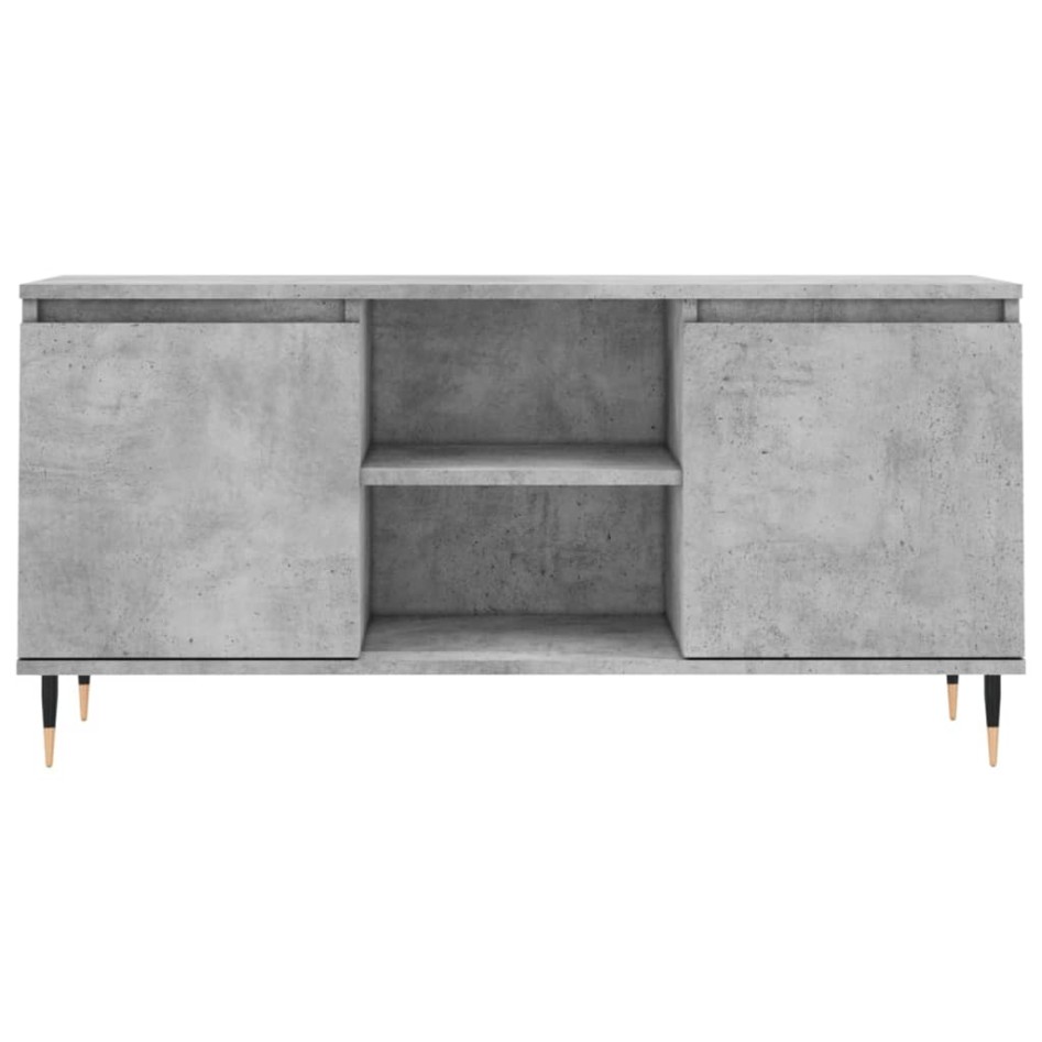 Mueble de TV madera de ingeniería gris hormigón 104x35x50