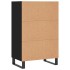 Aparador alto madera de ingeniería negro 57x35x90