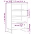 Aparador alto madera de ingeniería gris hormigón 57x35x90