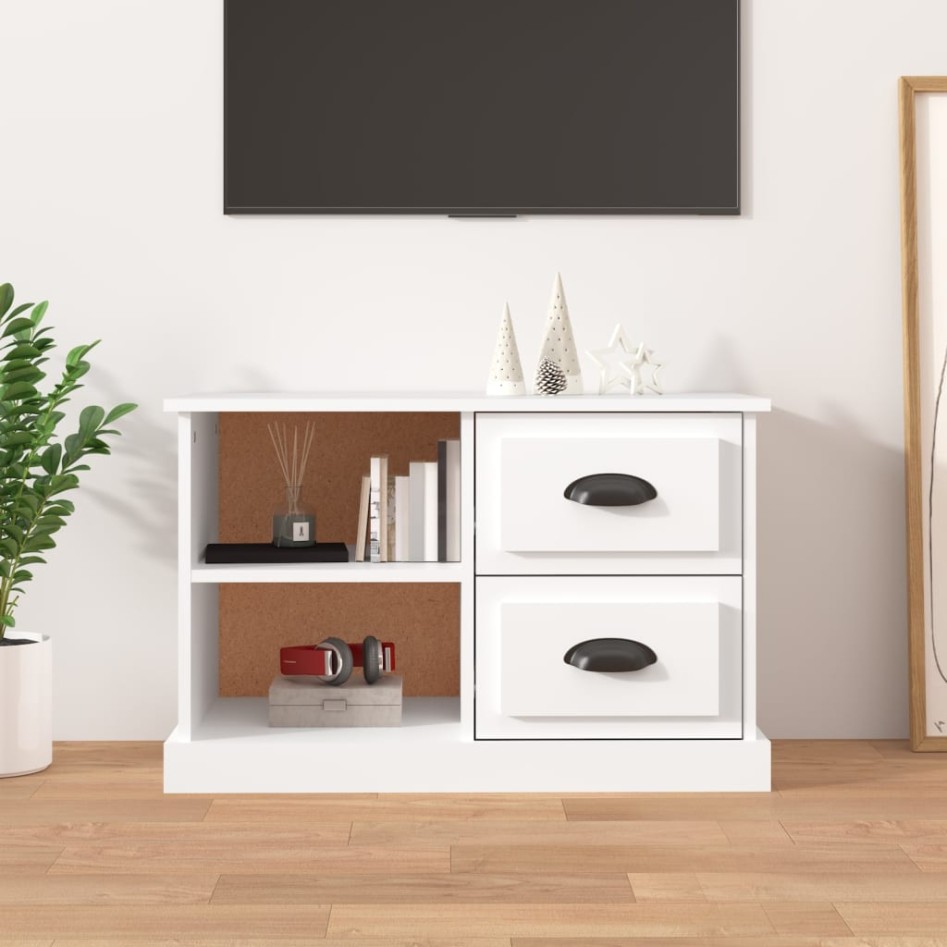 Mueble para TV madera contrachapada blanco 73x35,5x47,5