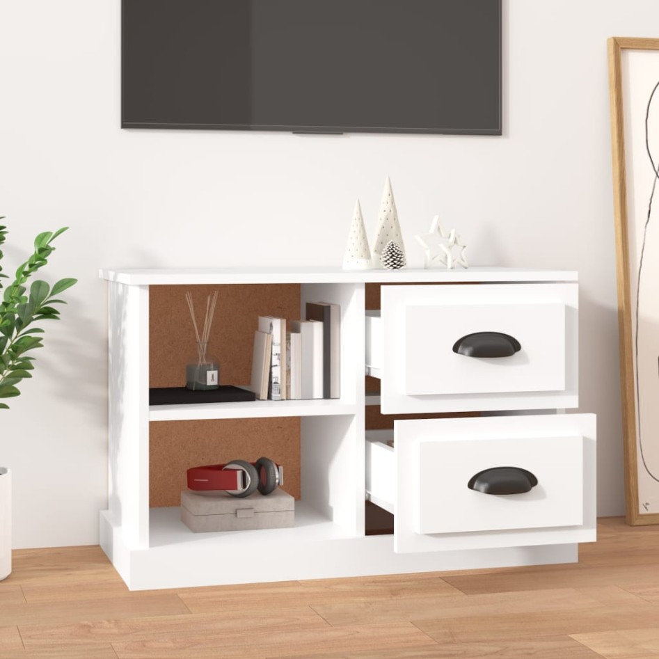 Mueble para TV madera contrachapada blanco 73x35,5x47,5