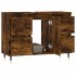 Mueble de baño madera de ingeniería roble ahumado 80x33x60
