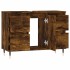 Mueble de baño madera de ingeniería roble ahumado 80x33x60