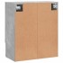 Armario de pared madera de ingeniería gris hormigón 60x31x70
