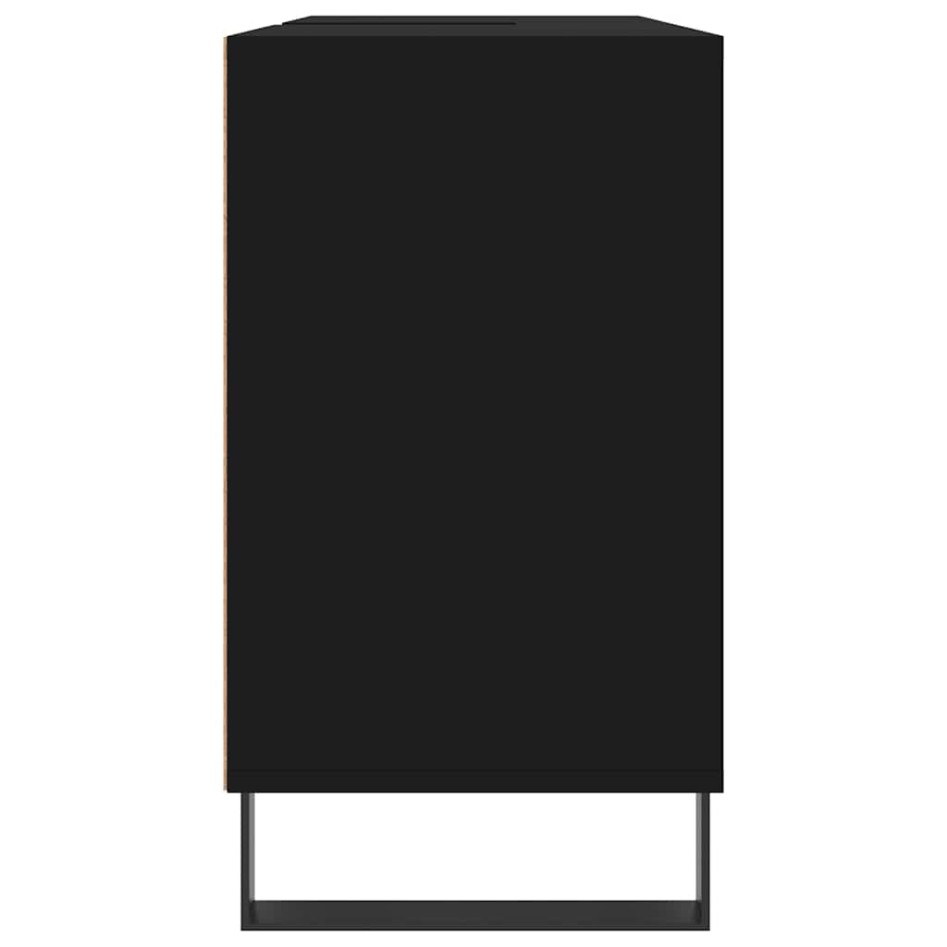 Mueble de baño madera de ingeniería negro 80x33x60