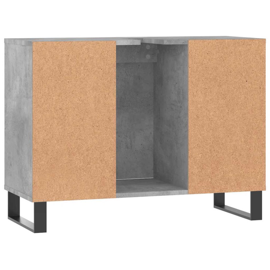Mueble de baño madera de ingeniería gris hormigón 80x33x60