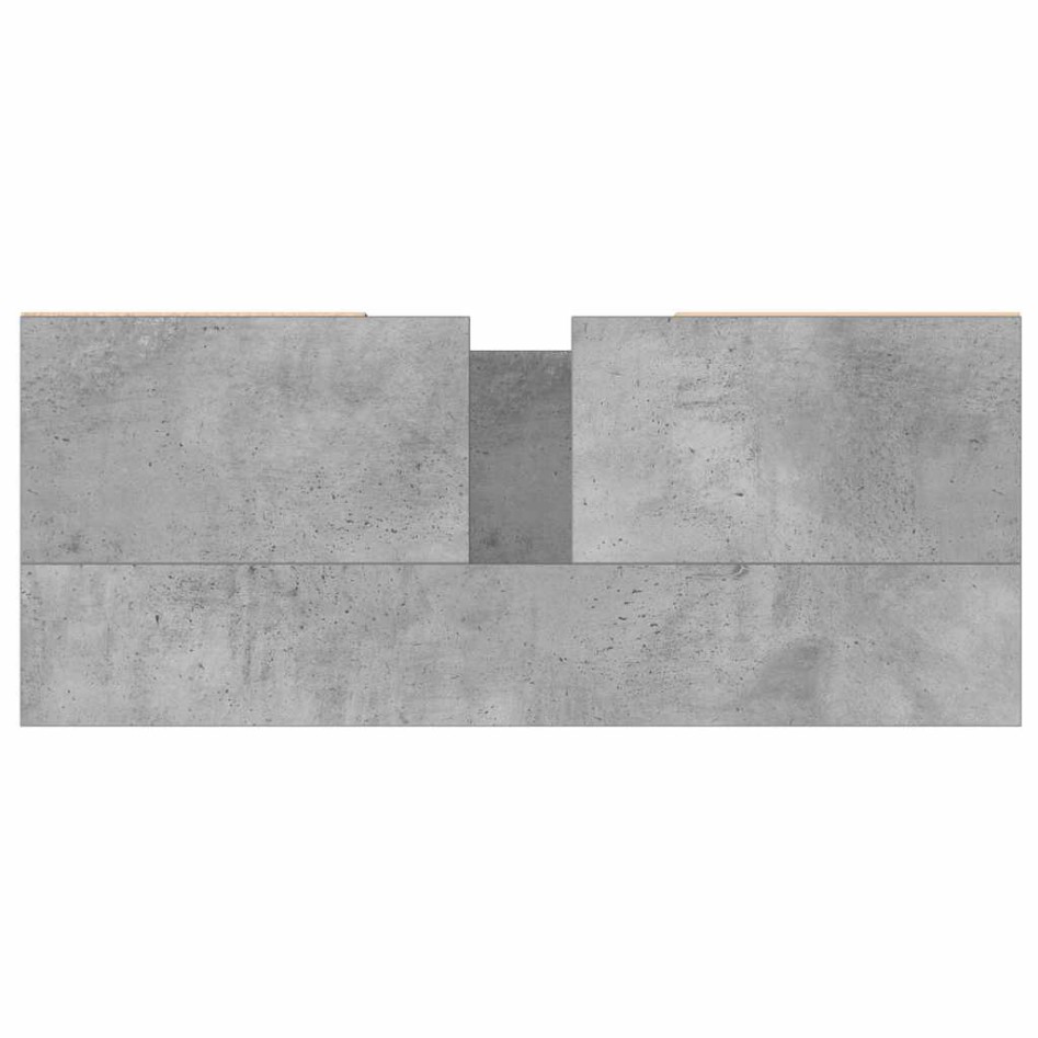 Mueble de baño madera de ingeniería gris hormigón 80x33x60
