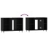 Mueble de baño madera de ingeniería negro 80x33x60