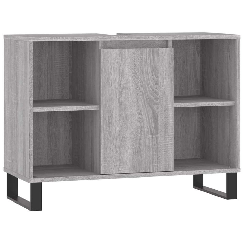 Mueble de baño madera de ingeniería gris Sonoma 80x33x60