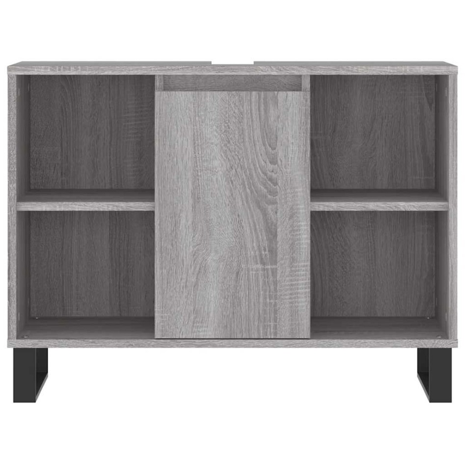 Mueble de baño madera de ingeniería gris Sonoma 80x33x60