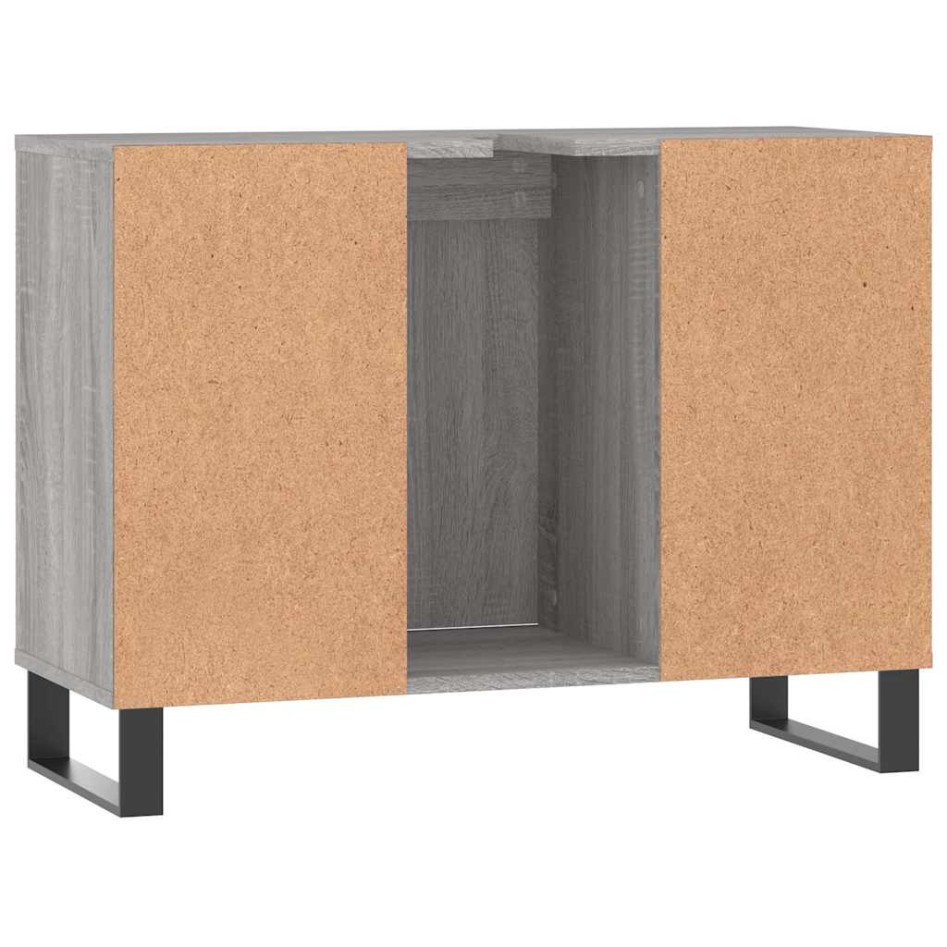 Mueble de baño madera de ingeniería gris Sonoma 80x33x60
