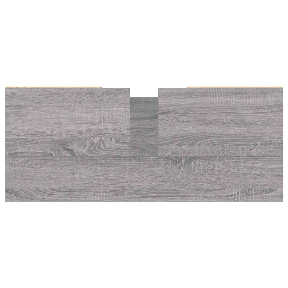 Mueble de baño madera de ingeniería gris Sonoma 80x33x60