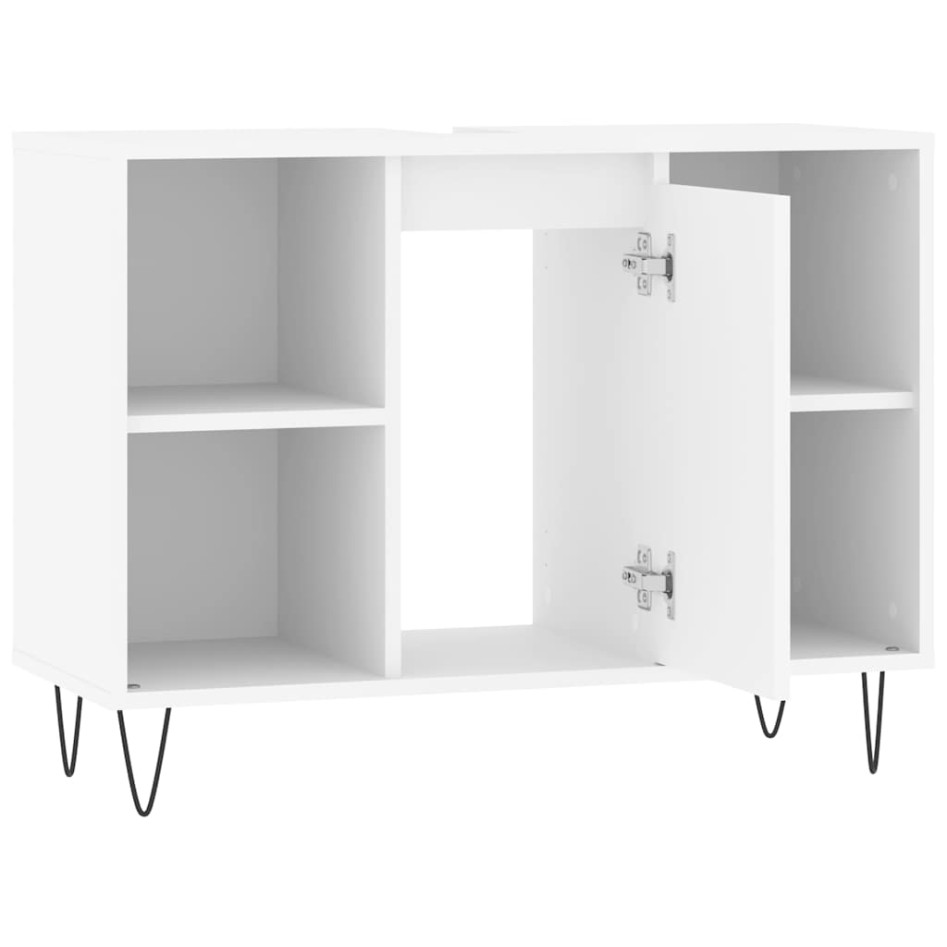 Mueble de baño madera de ingeniería blanco 80x33x60