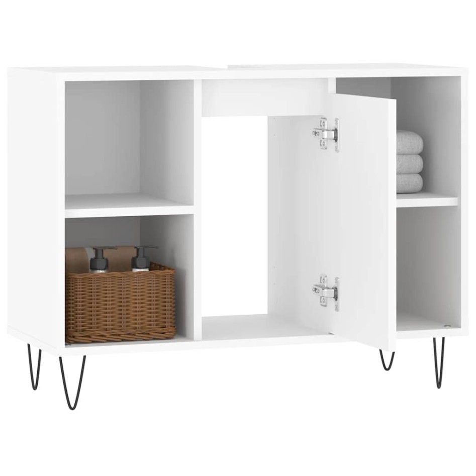 Mueble de baño madera de ingeniería blanco 80x33x60