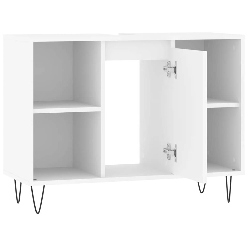 Mueble de baño madera de ingeniería blanco 80x33x60