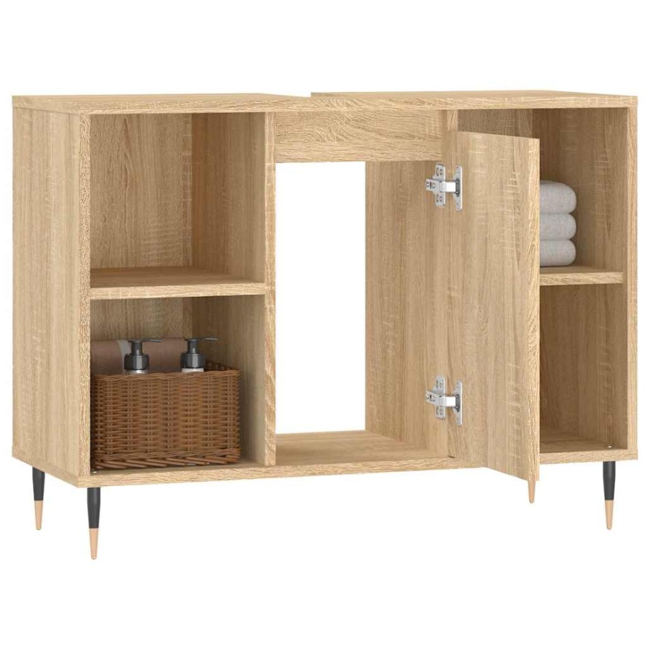 Mueble de baño madera de ingeniería roble Sonoma 80x33x60