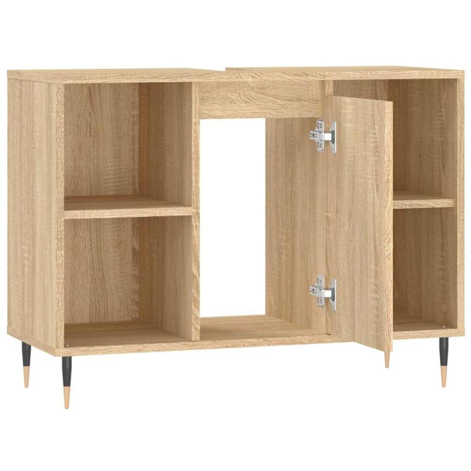 Mueble de baño madera de ingeniería roble Sonoma 80x33x60