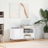 Mueble de discos madera de ingeniería blanco brillo 85x38x48