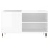 Mueble de discos madera de ingeniería blanco brillo 85x38x48