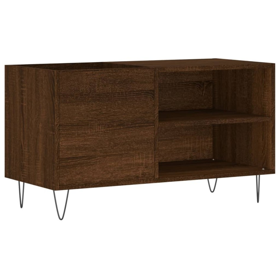 Mueble de discos madera de ingeniería marrón roble 85x38x48