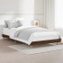 Estructura de cama sin colchón madera marrón roble 90x200