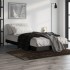 Estructura de cama madera de ingeniería negra 90x200