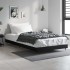 Estructura de cama madera de ingeniería negra 90x200
