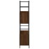 Estantería hierro madera ingeniería marrón roble 80x30x145,5