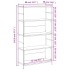Estantería hierro madera ingeniería marrón roble 80x30x145,5
