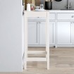 Mesa alta de bar madera maciza de pino blanco 50x50x110 cm