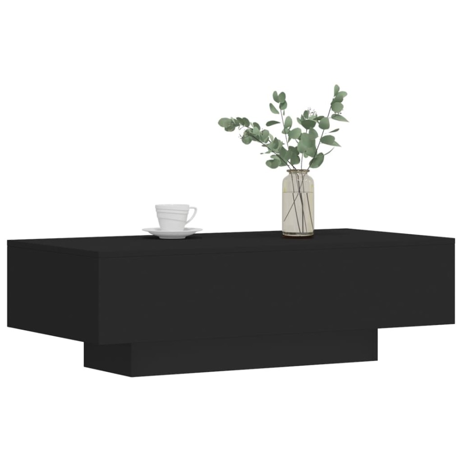 Mesa de centro madera de ingeniería negro 100x49,5x31