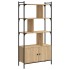 Estantería con puertas madera roble Sonoma 76,5x30x154,5