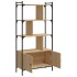 Estantería con puertas madera roble Sonoma 76,5x30x154,5
