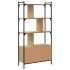 Estantería con puertas madera roble Sonoma 76,5x30x154,5