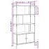 Estantería con puertas madera roble Sonoma 76,5x30x154,5
