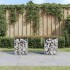Banco jardín diseño gaviones madera pino impregnada