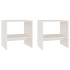 Mesitas de noche 2 uds madera maciza pino blanco 40x30,5x40