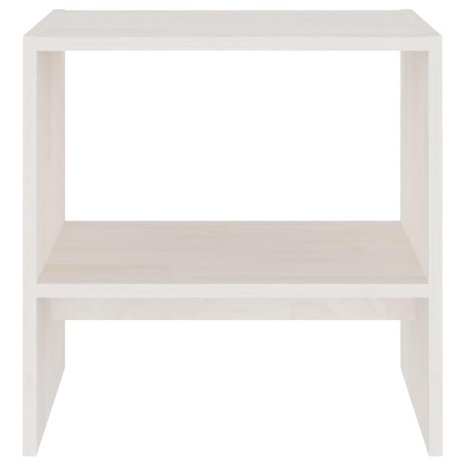 Mesitas de noche 2 uds madera maciza pino blanco 40x30,5x40