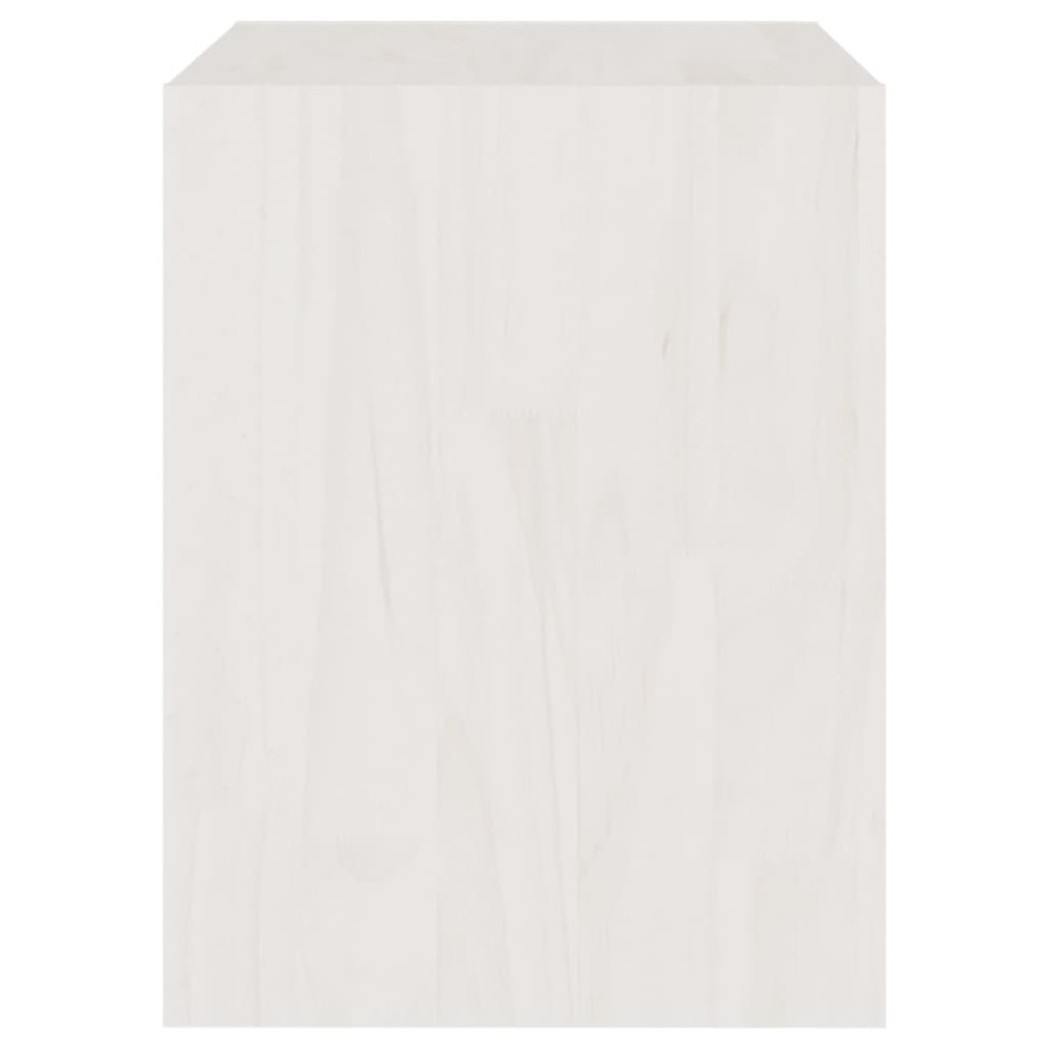 Mesitas de noche 2 uds madera maciza pino blanco 40x30,5x40