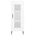 Aparador de madera contrachapada blanco brillante 34,5x34x90