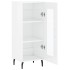 Aparador de madera contrachapada blanco brillante 34,5x34x90