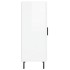Aparador de madera contrachapada blanco brillante 34,5x34x90