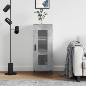 Aparador de madera contrachapada gris hormigón 34,5x34x90