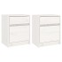 Mesitas de noche 2 uds madera maciza pino blanco 40x31x50